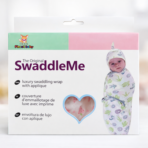 Baby Swaddle & Cap Set – Soft Cotton Newborn Wrap Blanket