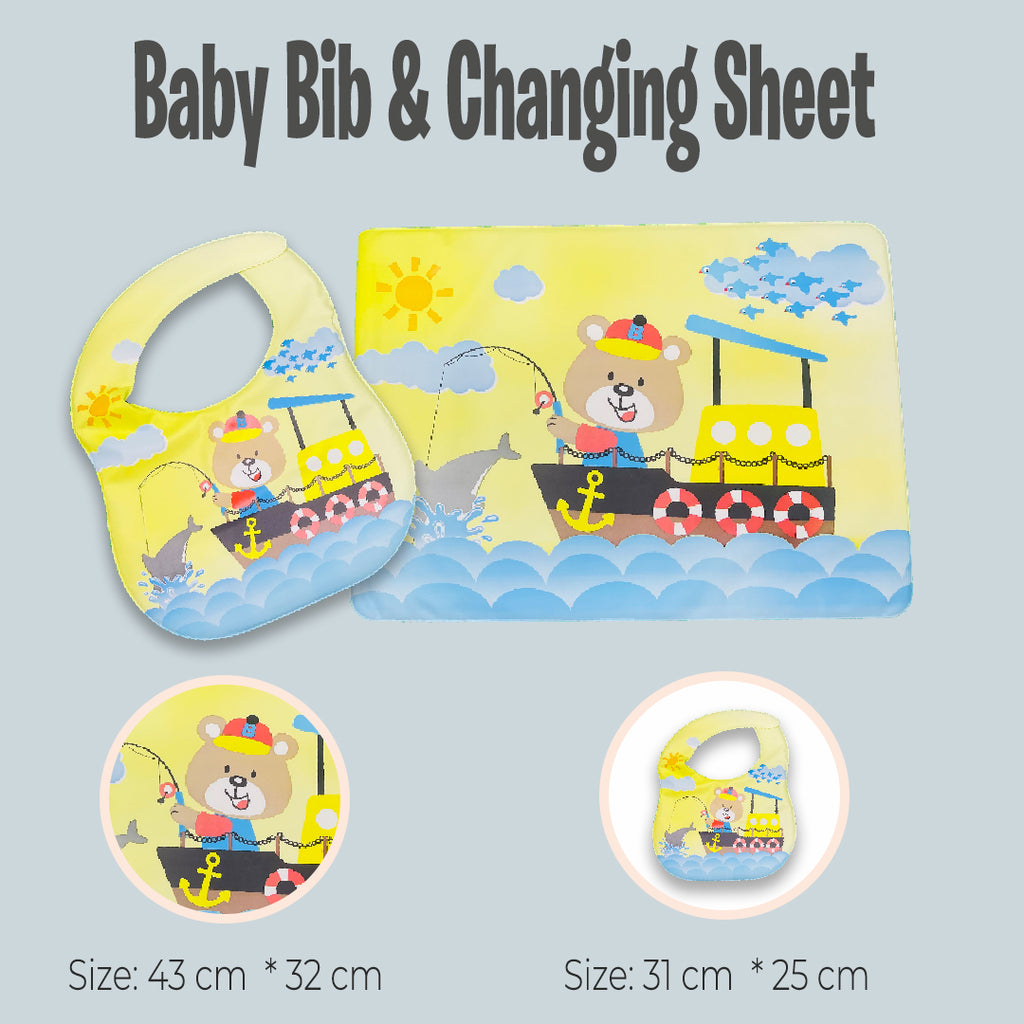 2 in 1 Changing Sheet And Bibs