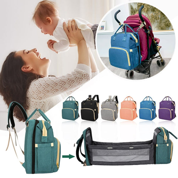 4-in-1 Diaper Bag with Bassinet Changing Station