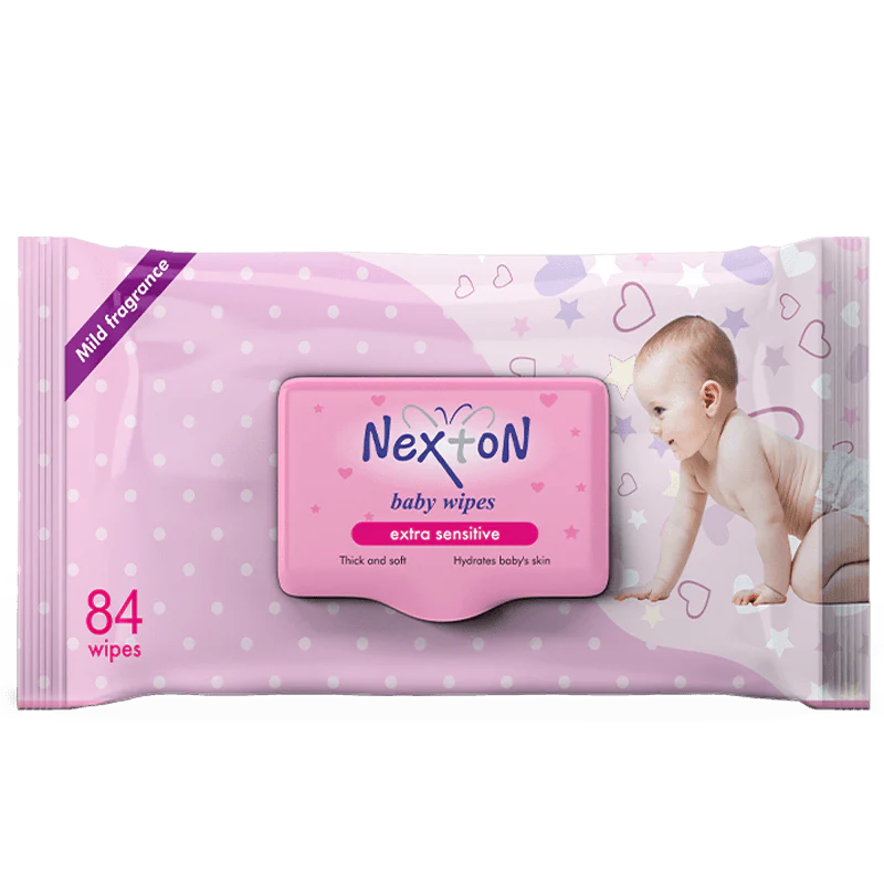 Nexton Baby Wipes Extra Sensitive Alcohol Free 84 pcs pack